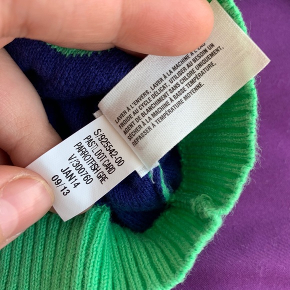 Baby Gap Jacket sweater 0-3 months green and blue - Picture 4 of 5